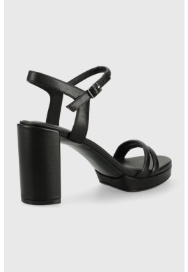 Calvin Klein Кожени сандали в черно - Pepit.bg