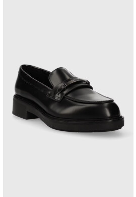 Calvin Klein Мокасини RUBBER SOLE LOAFER W в черно с платформа HW0HW01791 - Pepit.bg