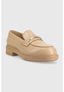 Calvin Klein Мокасини RUBBER SOLE LOAFER W в бежово с платформа HW0HW01791 - Pepit.bg