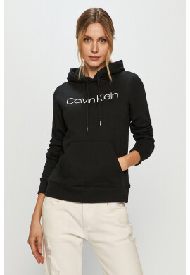 Calvin Klein Суичър дамски в черно с принт - Pepit.bg