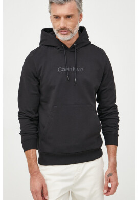 Calvin Klein Памучен суичър в бежово с апликация - Pepit.bg