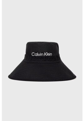 Calvin Klein Памучна капела в черно от памук - Pepit.bg
