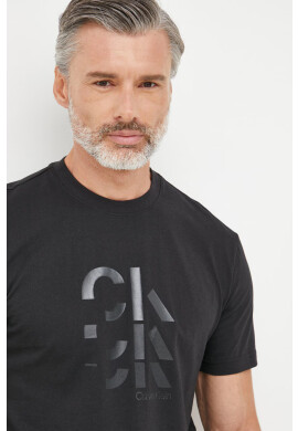 Calvin Klein Памучна тениска в оранжево - Pepit.bg