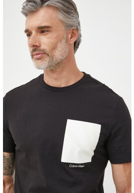 Calvin Klein Памучна тениска в синьо - Pepit.bg