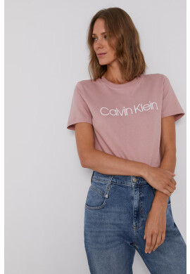 Calvin Klein Памучна тениска в розово - Pepit.bg