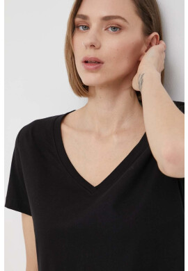 Calvin Klein Памучна тениска в черно - Pepit.bg