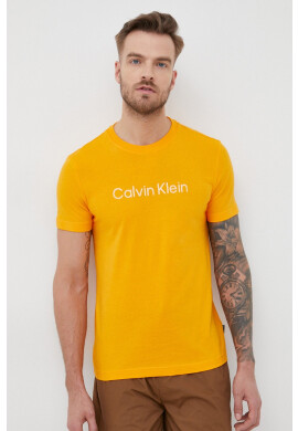 Calvin Klein Памучна тениска в черно - Pepit.bg