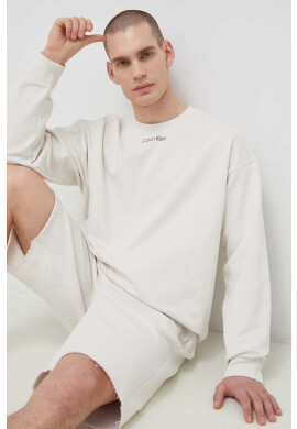 Calvin Klein Performance Спортен суичър CK Athletic в бежово с изчистен дизайн - Pepit.bg