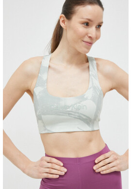 Calvin Klein Performance Спортен сутиен Essentials в зелено с десен - Pepit.bg