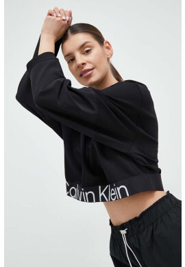 Calvin Klein Performance Суичър за трениране Effect в черно с принт - Pepit.bg
