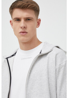 Calvin Klein Performance Суичър за трениране Essentials в сив меланж с качулка - Pepit.bg