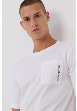Calvin Klein Performance Тениска мъжка в бяло с принт - Pepit.bg