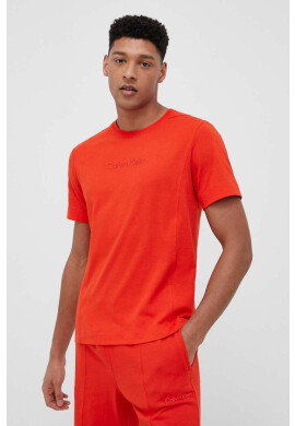 Calvin Klein Performance Тениска в оранжево меланж на - Pepit.bg
