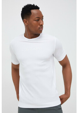 Calvin Klein Performance Тениска за трениране Essentials в бяло с принт - Pepit.bg