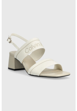 Calvin Klein Сандали SQUARED BLK HL SANDAL 45 HE в бяло HW0HW01635 - Pepit.bg