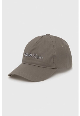 Calvin Klein Шапка с козирка в зелено с изчистен дизайн - Pepit.bg