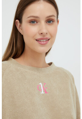 Calvin Klein Суичър в бежово с апликация - Pepit.bg
