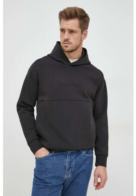 Calvin Klein Суичър в черно с качулка с апликация - Pepit.bg