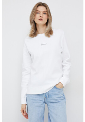Calvin Klein Суичър в бяло с изчистен дизайн - Pepit.bg