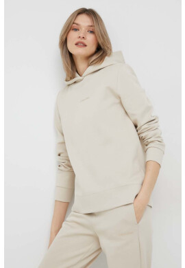 Calvin Klein Суичър в бежово с изчистен дизайн - Pepit.bg