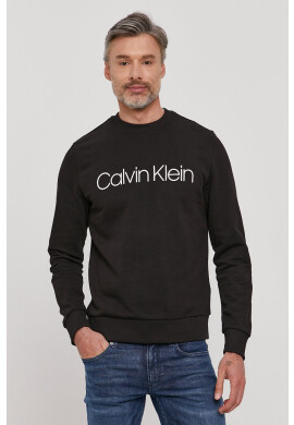 Calvin Klein Суичър мъжки в черно с принт - Pepit.bg