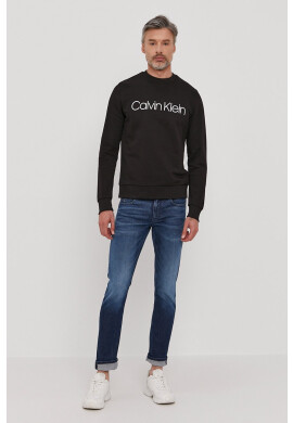 Calvin Klein Суичър мъжки в черно с принт - Pepit.bg