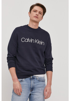 Calvin Klein Суичър мъжки в тъмносиньо с принт - Pepit.bg
