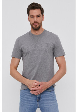 Calvin Klein Тениска мъжка в сиво с изчистен дизайн - Pepit.bg