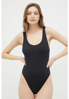 Calvin Klein Цял бански в черно с леко подплатена чашка - Pepit.bg