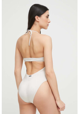 Calvin Klein Цял бански в бежово с мека чашка - Pepit.bg