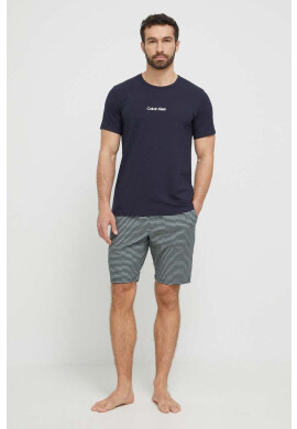 Calvin Klein Underwear Пижама мъжка в сиво с принт - Pepit.bg