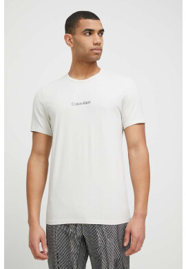 Calvin Klein Underwear Пижама мъжка в бежово с десен - Pepit.bg