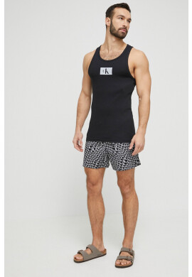 Calvin Klein Underwear Пижама мъжка в черно с десен - Pepit.bg
