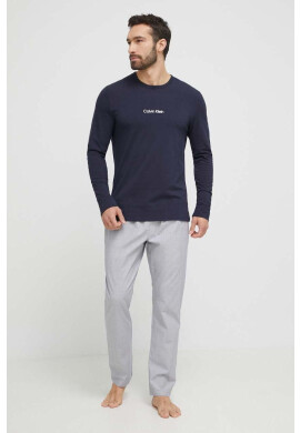 Calvin Klein Underwear Пижама мъжка в черно с десен - Pepit.bg