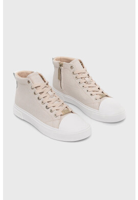Calvin Klein Високи кецове Vulc High Top в бежово - Pepit.bg