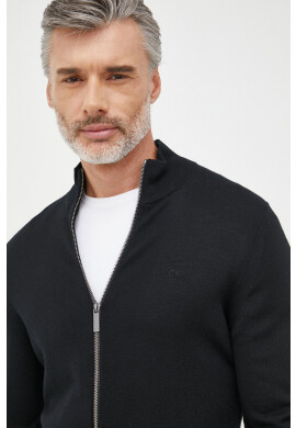 Calvin Klein Вълнен пуловер мъжки в черно - Pepit.bg