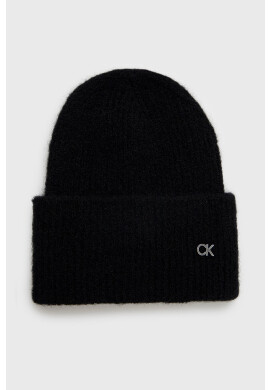 Calvin Klein Вълнена шапка в черно от вълна - Pepit.bg