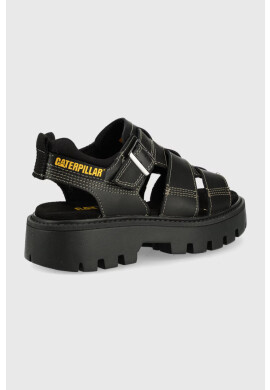 Caterpillar Кожени сандали в черно - Pepit.bg