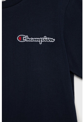 Champion Детска памучна тениска 305955 в тъмносиньо с апликация - Pepit.bg