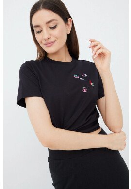 Champion Памучна тениска 115598 в черно - Pepit.bg