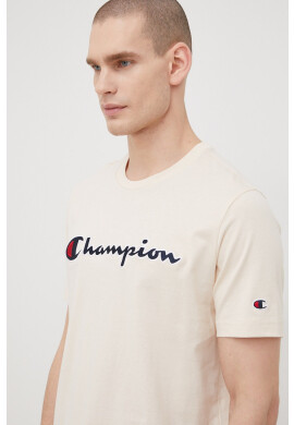 Champion Памучна тениска 217814 в бежово с апликация - Pepit.bg