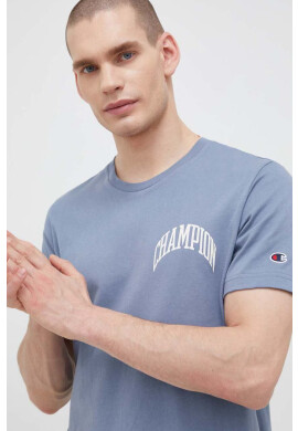 Champion Памучна тениска в синьо с принт - Pepit.bg