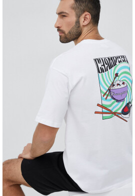 Champion Памучна тениска в бяло с десен - Pepit.bg