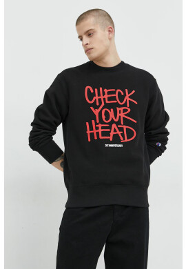 Champion Суичър x Beastie Boys в черно с принт - Pepit.bg