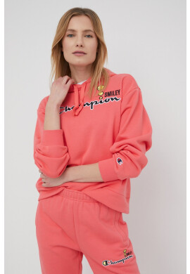 Champion Суичър X Smiley 115933 дамски в розово с апликация - Pepit.bg