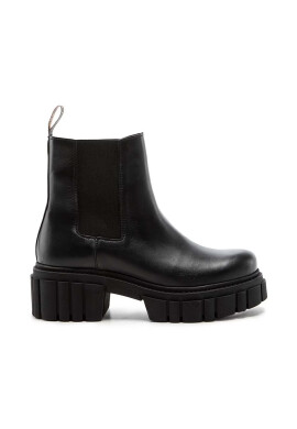 Charles Footwear Кожени боти челси в черно с платформа - Pepit.bg