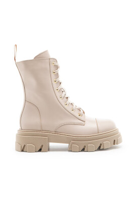 Charles Footwear Кожени кубинки в бежово с платформа - Pepit.bg