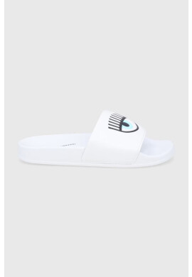 Chiara Ferragni Чехли Sliders Eyestar дамски в бяло - Pepit.bg