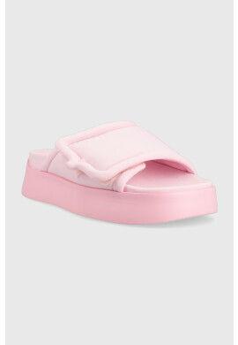 Chiara Ferragni Чехли CF3150_012 в розово с платформа CF PLATFORM SLIDER - Pepit.bg