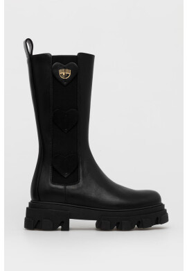 Chiara Ferragni Кожени ботуши Boot Hearts - Pepit.bg
